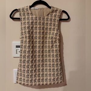 Prada Beige and Black Textured Top